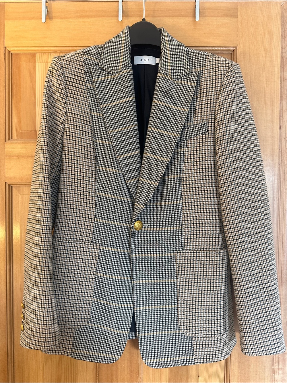 A.L.C. Martel Mixed Plaid Blazer